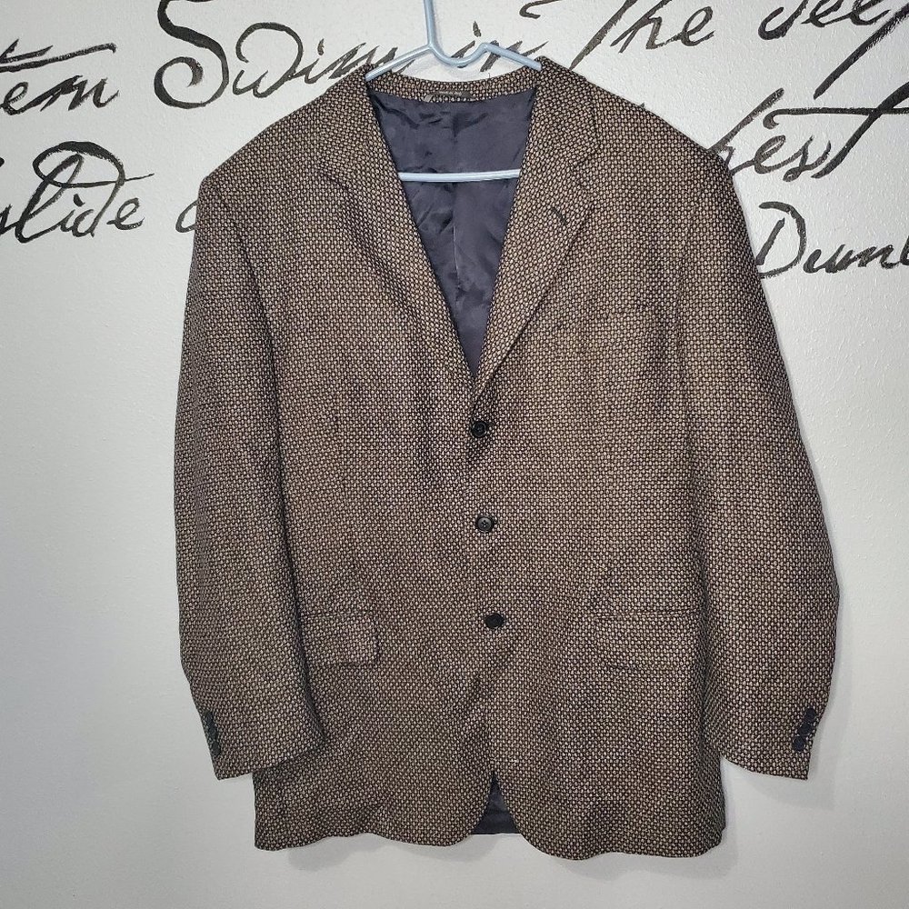 Vintage Brown Barcelino Made in Italy Jacket Blazer Tailored by Pancaldi & B